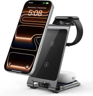 Intoval Aluminum 3 in 1 Wireless Charging Station for iPhone 17 16 15 14 13 12 11 Pro Max XR, Wireless Charger for Apple Watch 11 10 9 8 7 Ultra SE 3 2, Phone Charger for AirPods 4 Pro 2 3 (Grey) Intoval Aluminum 3 in 1 Wireless Charging Station for iPhone 17 16 15 14 13 12 11 Pro Max XR, Wireless Charger for Apple Watch 11 10 9 8 7 Ultra SE 3 2, Phone Charger for AirPods 4 Pro 2 3 (Grey)