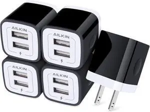 USB Wall Plug, Multi USBA AC Power Charger Adapter USB-A Block Cube iPhone | iPad, Samsung, Google Pixel, LG, Camera Phones & Tablets Charge Multiple USB Plug Station Base USB Wall Plug, Multi USBA AC Power Charger Adapter USB-A Block Cube iPhone | iPad, Samsung, Google Pixel, LG, Camera Phones & Tablets Charge Multiple USB Plug Station Base