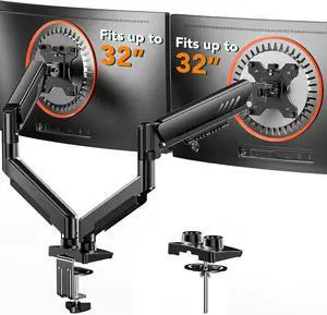 ErGear Dual Monitor Arm, Full Adjustable Monitor Mount for 1332 Screens, Fast Install Computer Monitor Stand with Tool-Free VESA Mount, Max Load 19.8 lbs, Max VESA 100x100mm ErGear Dual Monitor Arm, Full Adjustable Monitor Mount for 1332 Screens, Fast Install Computer Monitor Stand with Tool-Free VESA Mount, Max Load 19.8 lbs, Max VESA 100x100mm