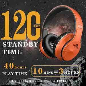 Active Noise Cancelling Bluetooth Over Ear Headphones, Orange | Wireless with Microphone HiFi Audio Deep Bass for Home Travel Office Man & Women,Comfortable Fit,Rechargeable Long Lasting Active Noise Cancelling Bluetooth Over Ear Headphones, Orange | Wireless with Microphone HiFi Audio Deep Bass for Home Travel Office Man & Women,Comfortable Fit,Rechargeable Long Lasting