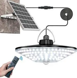Solar Shed Light 198LED 1200LM Solar Powered Motion Sensor Light, 5 Modes Remote Control, IP65 Waterproof Solar Hanging Barn Light with 16.5ft Cable for Indoor Outdoor Home Gazebo Shop Chicken Coop Solar Shed Light 198LED 1200LM Solar Powered Motion Sensor Light, 5 Modes Remote Control, IP65 Waterproof Solar Hanging Barn Light with 16.5ft Cable for Indoor Outdoor Home Gazebo Shop Chicken Coop