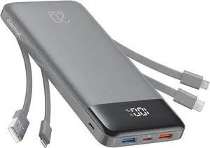 Portable Charger Built-in Cables 20000mAh Power Bank 6-Output | Travel Fast Charging Battery Pack for iPhone 17/16/15 Android Flight-Approved Multi-Device USB-C & USB-A LED % Portable Charger Built-in Cables 20000mAh Power Bank 6-Output | Travel Fast Charging Battery Pack for iPhone 17/16/15 Android Flight-Approved Multi-Device USB-C & USB-A LED %