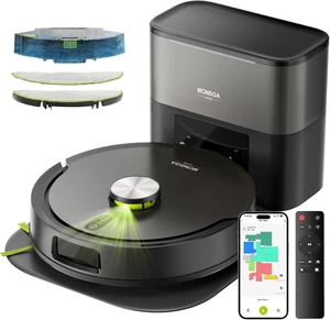 MONSGA Robot Vacuum and Mop, 90 Days Self-Emptying with 8000Pa Suction MONSGA Robot Vacuum and Mop, 90 Days Self-Emptying with 8000Pa Suction
