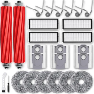 26Pcs Replacement Parts Accessories for Roborock QV 35A/ QV 35S/ Qrevo S Pro Robot Vacuum Kit, 2 Main Brush, 4 Hepa Filter, 6 Mop Pads, 6 Side Brush, 6 Dust Bags, 1 Screwdriver, 1 Clean Tool 26Pcs Replacement Parts Accessories for Roborock QV 35A/ QV 35S/ Qrevo S Pro Robot Vacuum Kit, 2 Main Brush, 4 Hepa Filter, 6 Mop Pads, 6 Side Brush, 6 Dust Bags, 1 Screwdriver, 1 Clean Tool