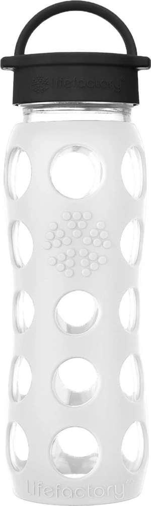 Lifefactory 22oz Glass Water Bottle with Classic Chug Cap, Optic White Lifefactory 22oz Glass Water Bottle with Classic Chug Cap, Optic White
