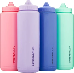 Hydra Cup -4 Pack- 32oz Squeeze Water Bottles for Women, Spin Class Squirt Hydra Cup -4 Pack- 32oz Squeeze Water Bottles for Women, Spin Class Squirt