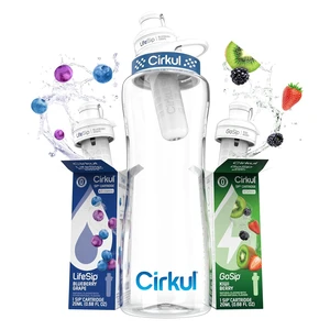 Cirkul 32oz Clear Plastic Bottle with 2 No Sugar, 0 Cal Flavored Water Sips Cirkul 32oz Clear Plastic Bottle with 2 No Sugar, 0 Cal Flavored Water Sips
