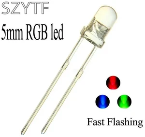 100pcs Colour Changing Blinking 5mm Flashing LED Diode Flash RGB Transparent Multicolor Flicker Round 5 mm Light-Emitting Diode 100pcs Colour Changing Blinking 5mm Flashing LED Diode Flash RGB Transparent Multicolor Flicker Round 5 mm Light-Emitting Diode