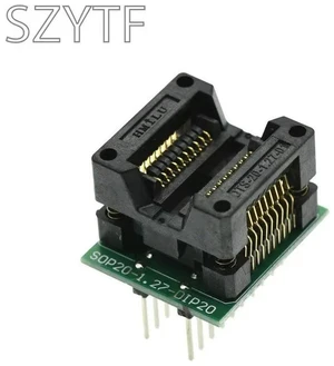 Top Chip Programmer SOP20 1.27 Wide Body SOP8 Adapter Socket to DIP20 Top Chip Programmer SOP20 1.27 Wide Body SOP8 Adapter Socket to DIP20