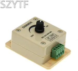 Manual Knob LED Dimmer Switch for 12V/24V DC PWM Single Color Lamp & Strip Controller with 8A Capacity Manual Knob LED Dimmer Switch for 12V/24V DC PWM Single Color Lamp & Strip Controller with 8A Capacity