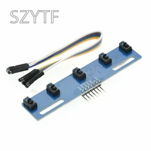 5-Way Black and White Line Identification Sensor Module Tracking ligent Car Infrared Sensor TCRT5000 5-Way Black and White Line Identification Sensor Module Tracking ligent Car Infrared Sensor TCRT5000