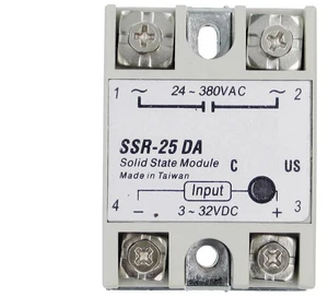1pcs SSR-25DA 25A Solid State Relay Module 3-32V DC Input 24-380VAC 1pcs SSR-25DA 25A Solid State Relay Module 3-32V DC Input 24-380VAC