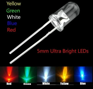 5 colors x100pcs =500pcs 5mm Round Super Bright Led Red/Green/Blue/Yellow/White/ Water Clear LED Light Diode kit 5 colors x100pcs =500pcs 5mm Round Super Bright Led Red/Green/Blue/Yellow/White/ Water Clear LED Light Diode kit