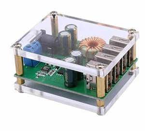 DC-DC 7-60V to 5V 5A 4 Four USB Output Buck Converter Step Down Power Supply Board Module With Case DC-DC 7-60V to 5V 5A 4 Four USB Output Buck Converter Step Down Power Supply Board Module With Case
