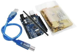UNO R3 MEGA328P CH340G with usb cable (Compatible)+Transparent Acrylic Box UNO R3 MEGA328P CH340G with usb cable (Compatible)+Transparent Acrylic Box