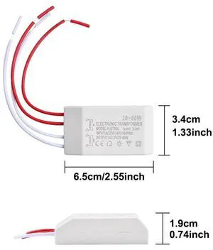20-60W 220V to AC12V LED Lamp Light Electronic Transformer Adapter High-Lighting Fixtures Transformer for Home 20-60W 220V to AC12V LED Lamp Light Electronic Transformer Adapter High-Lighting Fixtures Transformer for Home