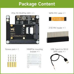 Waveshare PCIe TO MiniPCIe Adapter For Raspberry Pi 5, Compatible With MiniPCIe NIC, Driver-Free, Plug And Play Waveshare PCIe TO MiniPCIe Adapter For Raspberry Pi 5, Compatible With MiniPCIe NIC, Driver-Free, Plug And Play