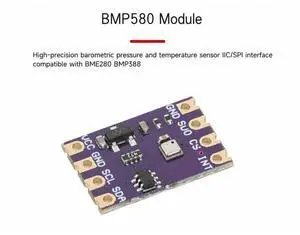 5pcs BMP580 High-Precision Atmospheric Pressure and Temperature Sensor Module IIC/SPI Interface Compatible with BME280 5pcs BMP580 High-Precision Atmospheric Pressure and Temperature Sensor Module IIC/SPI Interface Compatible with BME280