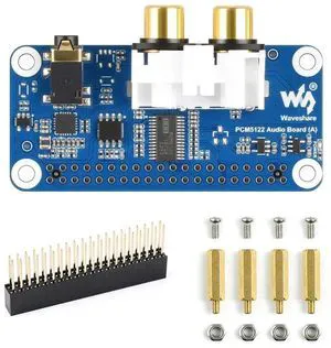 Waveshare PCM5122 Audio Board HIFI I2S DAC For Raspberry Pi 40PIN GPIO Port Audio Sound Card For PI5/PI4/Zero Waveshare PCM5122 Audio Board HIFI I2S DAC For Raspberry Pi 40PIN GPIO Port Audio Sound Card For PI5/PI4/Zero