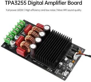 TPA3255 600W Digital Sound Amplifier Board Fever HIFI 2X300W Audio Amplifier Module Dual Channel Stereo Class D Amp High Power TPA3255 600W Digital Sound Amplifier Board Fever HIFI 2X300W Audio Amplifier Module Dual Channel Stereo Class D Amp High Power