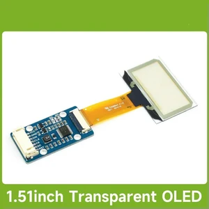 Waveshare 1.51inch Transparent OLED Modlue 128×64 SPI/I2C Light Blue Color Display Comes With Examples For Raspberry Pi/ Waveshare 1.51inch Transparent OLED Modlue 128×64 SPI/I2C Light Blue Color Display Comes With Examples For Raspberry Pi/