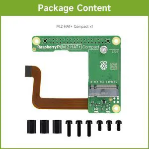 Official Raspberry Pi M.2 HAT+ Compact, Designed For Raspberry Pi 5, for NVMe Protocol M.2 Solid State Drive Official Raspberry Pi M.2 HAT+ Compact, Designed For Raspberry Pi 5, for NVMe Protocol M.2 Solid State Drive