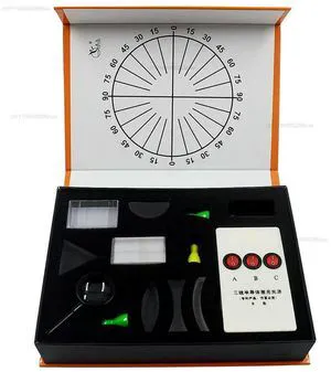 oratory Equipment for Experiments, Concave, Convex Lens, Prism, Physical Optical Kit oratory Equipment for Experiments, Concave, Convex Lens, Prism, Physical Optical Kit