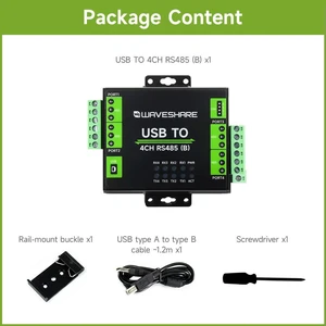 Waveshare Industrial Isolated USB To 4-Ch RS485 Converter (B), CH344L Chip, Multi Protection Circuits, Multi Systems Support Waveshare Industrial Isolated USB To 4-Ch RS485 Converter (B), CH344L Chip, Multi Protection Circuits, Multi Systems Support