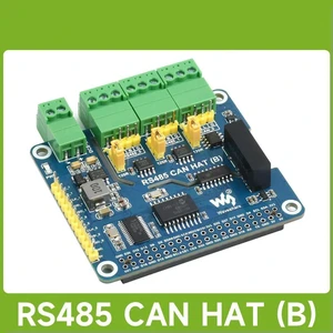 Waveshare Isolated RS485 CAN HAT (B) For Raspberry Pi, 2-Ch RS485 and 1-Ch CAN, Canbus, for Raspberry Pi 5/4B/3B Waveshare Isolated RS485 CAN HAT (B) For Raspberry Pi, 2-Ch RS485 and 1-Ch CAN, Canbus, for Raspberry Pi 5/4B/3B