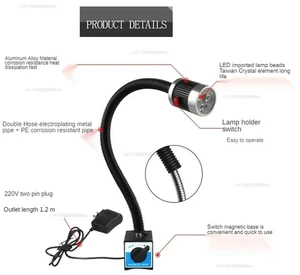 Powerful Magnetic Base LED Lathe Work Lamp Machine Work Light Super Bright Lathe Lamp 9W 220V Industrial Table Lamp Powerful Magnetic Base LED Lathe Work Lamp Machine Work Light Super Bright Lathe Lamp 9W 220V Industrial Table Lamp