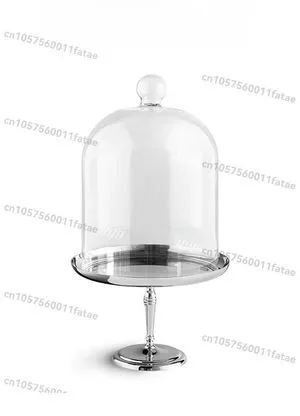 European ins stainless steel cake display stand with glass cover creative light luxury high-footed dessert pastry tray ornament European ins stainless steel cake display stand with glass cover creative light luxury high-footed dessert pastry tray ornament