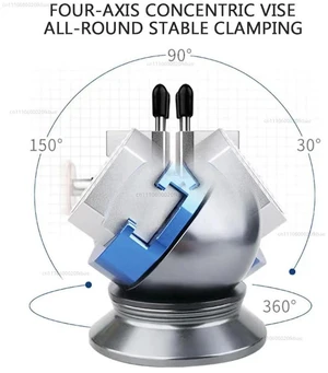 Universal Spherical 360-Degree Rotating Vise UA-90636 CNC Model Production Coloring Fixture for Precision Engineering Universal Spherical 360-Degree Rotating Vise UA-90636 CNC Model Production Coloring Fixture for Precision Engineering