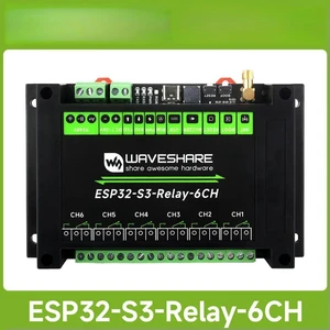 Waveshare Industrial 6-Channel ESP32-S3 Relay Module, Supports / Bluetooth / RS485 control, Onboard RS485 / Pico HAT Waveshare Industrial 6-Channel ESP32-S3 Relay Module, Supports / Bluetooth / RS485 control, Onboard RS485 / Pico HAT