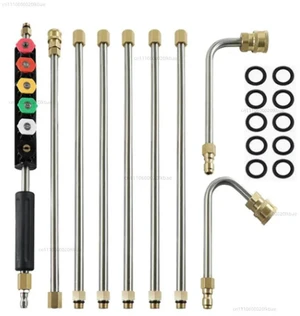 Pressure Washer Extension Rod Power Washer Gutter Cleaning Tool Telescoping Replacement Gun Window Cleaning Nozzles 9 Pack Pressure Washer Extension Rod Power Washer Gutter Cleaning Tool Telescoping Replacement Gun Window Cleaning Nozzles 9 Pack