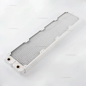 Computer water cooling copper radiator 14 flat tubes TSRP-TW480 copper fins 12CM piano white Computer water cooling copper radiator 14 flat tubes TSRP-TW480 copper fins 12CM piano white
