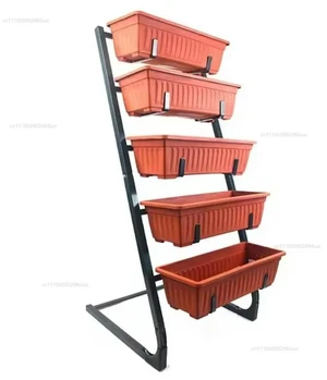 5-Layer Iron Vertical Garden Plant Stand, Independent Elevated Plastic Flower Pot Stand 5-Layer Iron Vertical Garden Plant Stand, Independent Elevated Plastic Flower Pot Stand