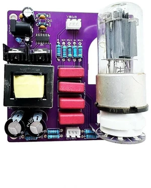 HiFi 6N7P Stereo Audio Power Preamp Board DC Electronic Tube Buffer For DAC Amplifier DC12V HiFi 6N7P Stereo Audio Power Preamp Board DC Electronic Tube Buffer For DAC Amplifier DC12V