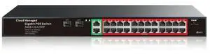 Management PoE Switch Gigabit 24 Ports 1000Mbps PoE + 2 Gigabit Upstream Ports + 2 SFP Ports PoE Switch for Cameras Management PoE Switch Gigabit 24 Ports 1000Mbps PoE + 2 Gigabit Upstream Ports + 2 SFP Ports PoE Switch for Cameras