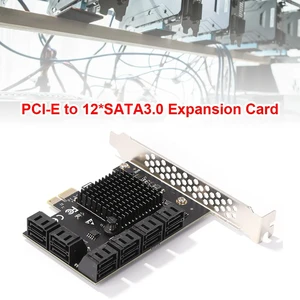 SA3112J PCIE Adapter 12 Port 6Gbps PCI-Express X1 to SATA 3.0 Controller Cards Riser Expansion Card Controller SA3112J PCIE Adapter 12 Port 6Gbps PCI-Express X1 to SATA 3.0 Controller Cards Riser Expansion Card Controller