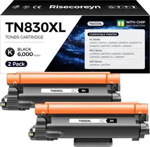 TN830 TN830XL Toner 2 Pack Black High Yield Replacement for Brother TN-830 XL/V/R TN 830 XL TN-830XL Cartridge for Brother Printer DCP-L2640DW HL-L2460DW MFC-L2820DW HL-L2405W HL-L2400D Printer Ink TN830 TN830XL Toner 2 Pack Black High Yield Replacement for Brother TN-830 XL/V/R TN 830 XL TN-830XL Cartridge for Brother Printer DCP-L2640DW HL-L2460DW MFC-L2820DW HL-L2405W HL-L2400D Printer Ink