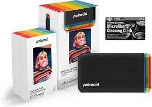 The Imaging World Polaroid Hi-Print - Bluetooth Connected 2x3 Pocket Phone Photo Printer (Black) with 2 Polaroid Hi·Print 2x3 Paper Cartridges (40 Sheets) + Microfiber Cloth The Imaging World Polaroid Hi-Print - Bluetooth Connected 2x3 Pocket Phone Photo Printer (Black) with 2 Polaroid Hi·Print 2x3 Paper Cartridges (40 Sheets) + Microfiber Cloth