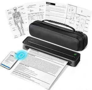 D90E Inkless Portable Thermal Printer with Case 8.5" x 11", Black D90E Inkless Portable Thermal Printer with Case 8.5" x 11", Black