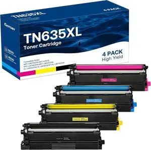 TN635XL Toner Cartridge Compatible for Brother TN635 TN635XXL for MFC-L8930CDW HL-L8430CDW MFC-L8730CDW HL-L8570CDW MFC-L8970CDW Printer (4 Pack) TN635XL Toner Cartridge Compatible for Brother TN635 TN635XXL for MFC-L8930CDW HL-L8430CDW MFC-L8730CDW HL-L8570CDW MFC-L8970CDW Printer (4 Pack)