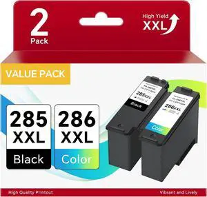 PG-285XXL CL-286XXL Combo Pack Ink Cartridges Compatible for Canon PG-285 CL-286 PG285 XXL CL286 XXL, Printer Ink for Canon 285 286 Ink Work with Pixma TR7820 TS7720 TS7722 (Black & Color) PG-285XXL CL-286XXL Combo Pack Ink Cartridges Compatible for Canon PG-285 CL-286 PG285 XXL CL286 XXL, Printer Ink for Canon 285 286 Ink Work with Pixma TR7820 TS7720 TS7722 (Black & Color)