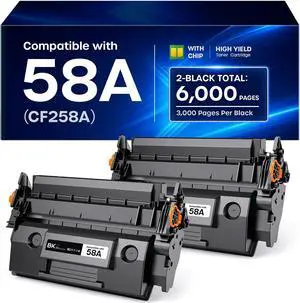 58A CF258A Toner Cartridge Black Compatible for HP 58A CF258A 58X with Chip 58A CF258A Toner Cartridge Black Compatible for HP 58A CF258A 58X with Chip