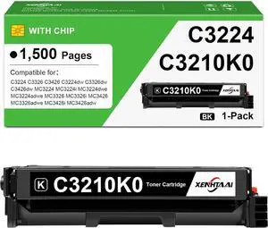 C3210K0 MC3326 C3224 Toner Cartridges (Black,with Chip) 1-Pack Compatible for Lexmark C3210 MC3226 Black Toner Cartridges C3210K0 Work for C3326 MC3326 C3426 MC3426 Printer(1,500 Pages) C3210K0 MC3326 C3224 Toner Cartridges (Black,with Chip) 1-Pack Compatible for Lexmark C3210 MC3226 Black Toner Cartridges C3210K0 Work for C3326 MC3326 C3426 MC3426 Printer(1,500 Pages)
