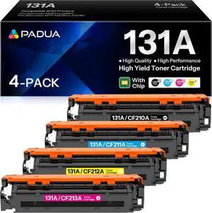 131A Toner Cartridges Compatible CF210A CF211A CF212A CF213A Toner Replacement for HP Pro 200 Color MFP M276nw M251nw M276n M251n Printer(4 Pack) 131A Toner Cartridges Compatible CF210A CF211A CF212A CF213A Toner Replacement for HP Pro 200 Color MFP M276nw M251nw M276n M251n Printer(4 Pack)