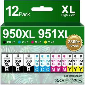 3-Sets 950XL 951XL Ink Cartridges Combo Pack Compatible for HP 950 951 3-Sets 950XL 951XL Ink Cartridges Combo Pack Compatible for HP 950 951