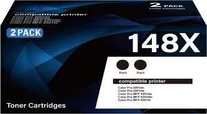 148X Toner Cartridge with Chip Replacement for HP 148X W1480X 148A W1480A for HP LaserJet Pro MFP 4101fdw 4101fdn Toner HP LaserJet Pro 4001n 4001dw 4001dn High Yield Toner Printer(2 Pack) 148X Toner Cartridge with Chip Replacement for HP 148X W1480X 148A W1480A for HP LaserJet Pro MFP 4101fdw 4101fdn Toner HP LaserJet Pro 4001n 4001dw 4001dn High Yield Toner Printer(2 Pack)
