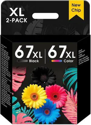 67XL Black and Color Combo Pack Ink Cartridges Compatible for HP Ink 67 67XL Black and Color Combo Pack Ink Cartridges Compatible for HP Ink 67